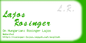 lajos rosinger business card